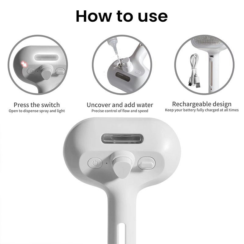 3 in 1 Pet Grooming Brush